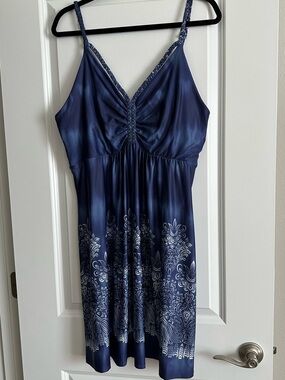 VENUS Navy Blue Floral Print Sundress